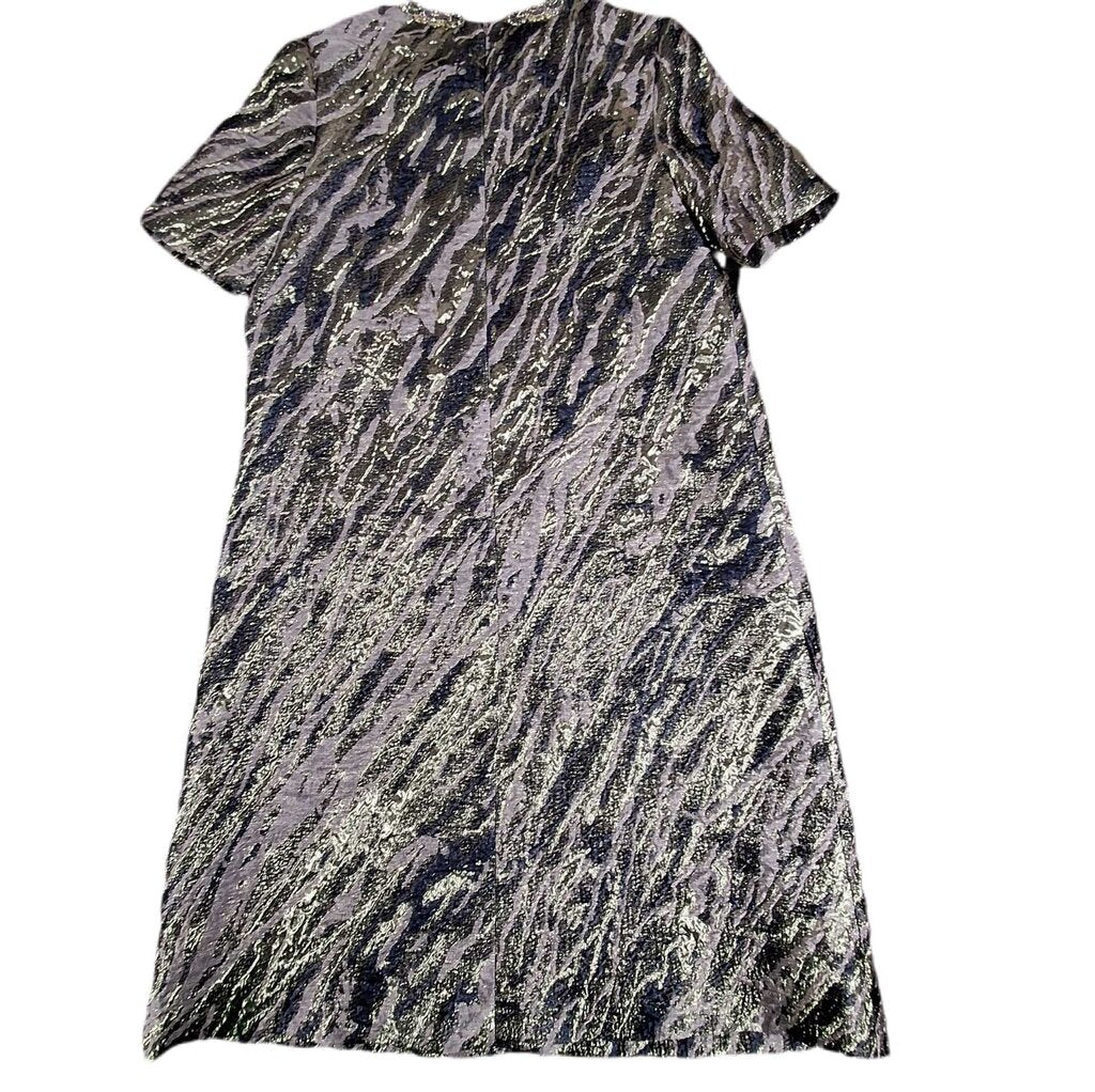 Teri Jon short sleeve cocktail dress/abstractmetallic