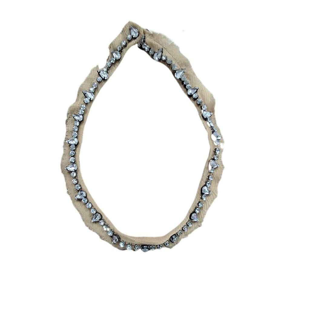Migonne Gavigan rhinestone fabric necklace