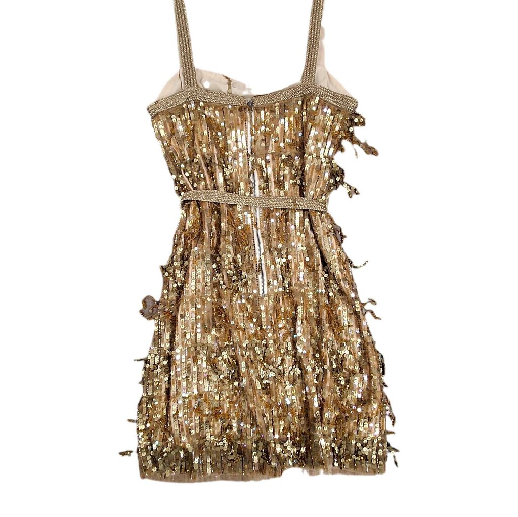 Alice + Olivia sleeveless cocktail dress/string sequins