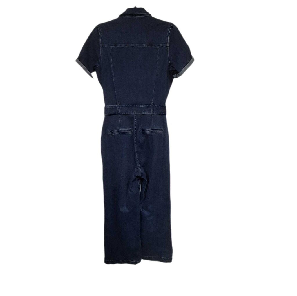 Paige Shirt Sleeve Denim Jumpsuit/Tie Belt