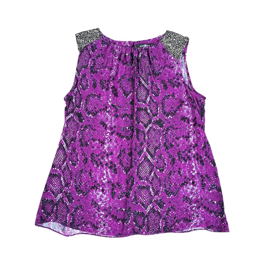 Alice & Trixie sleeveless snakeskin top/trim