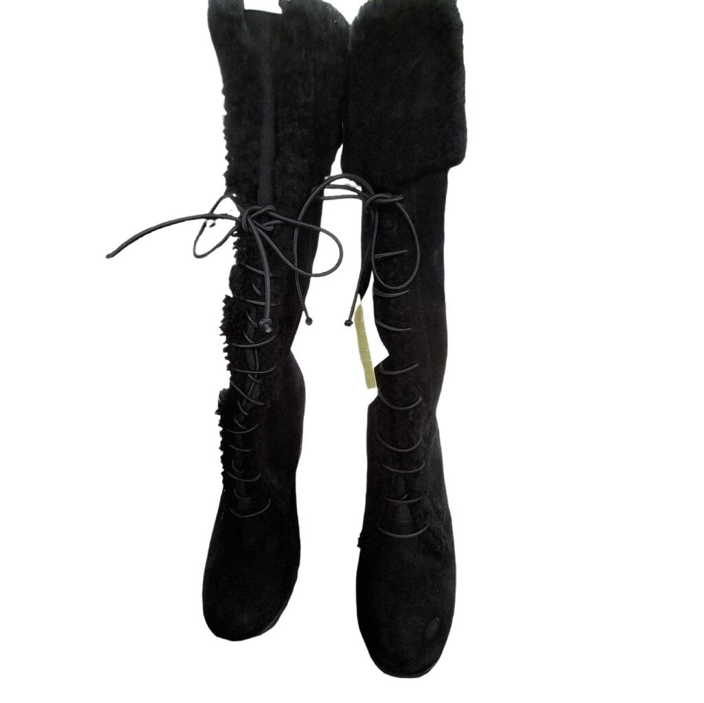Fendi Tall Suede Boot/Wedge