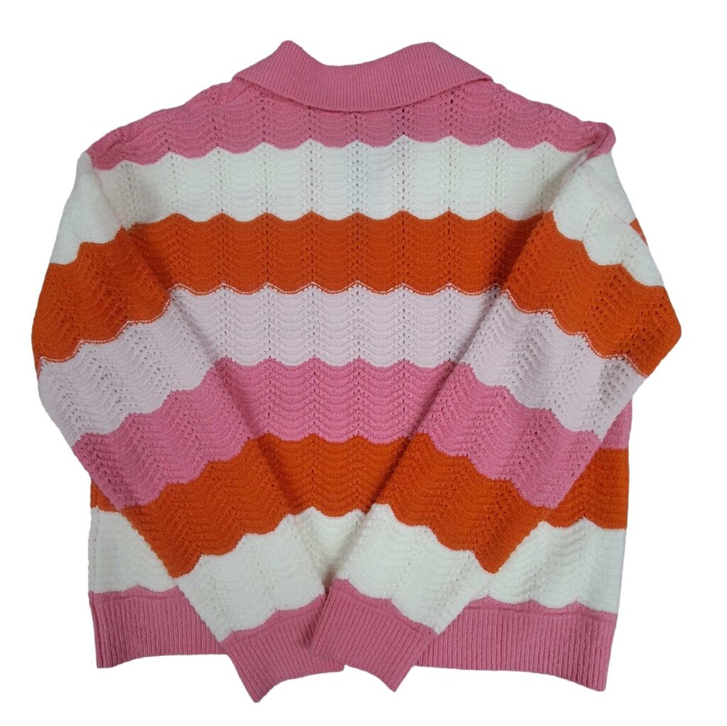 THML v-neck sweater/scallop stripe