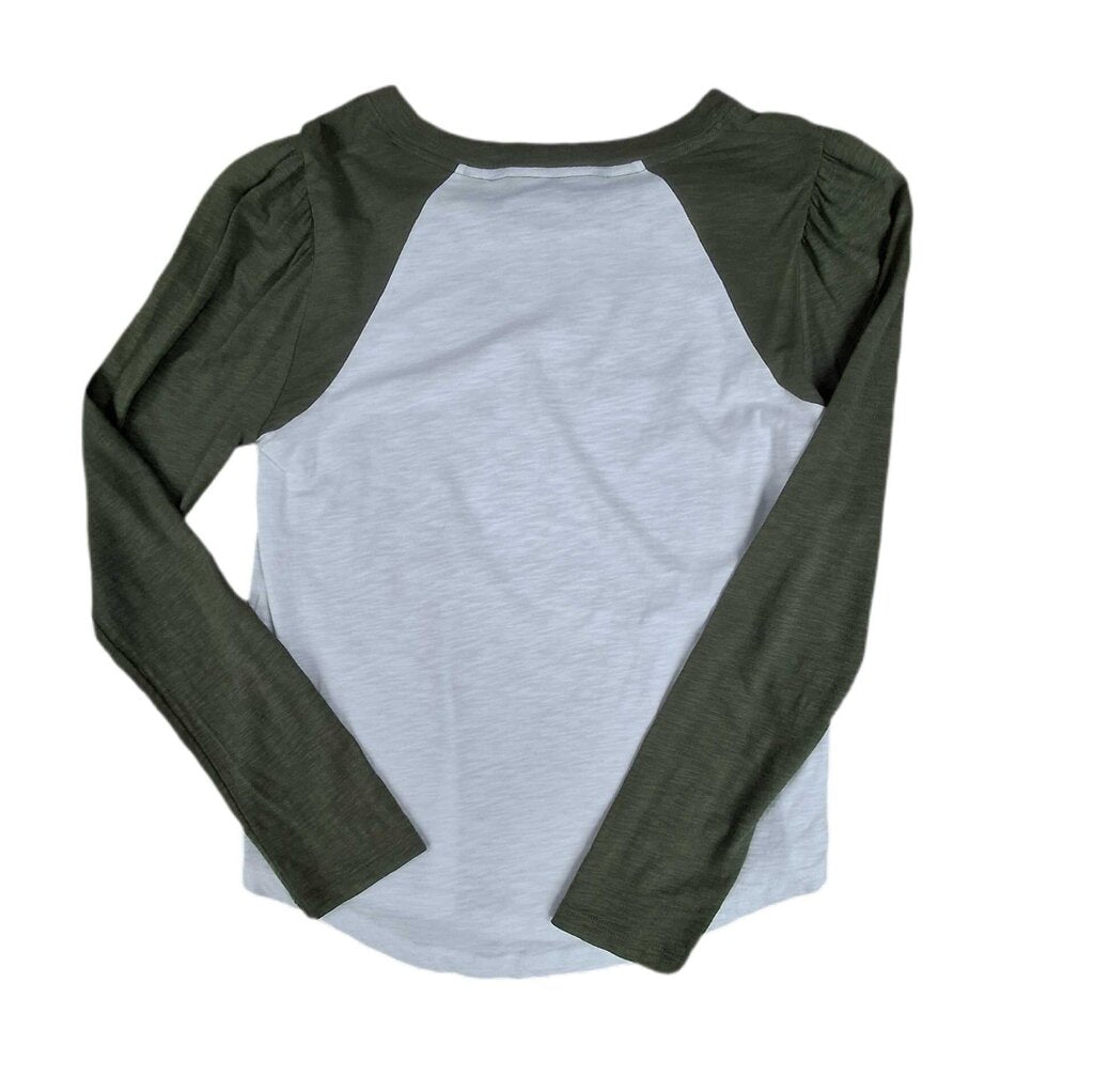 Veronica Beard long sleeve knit top/baseball