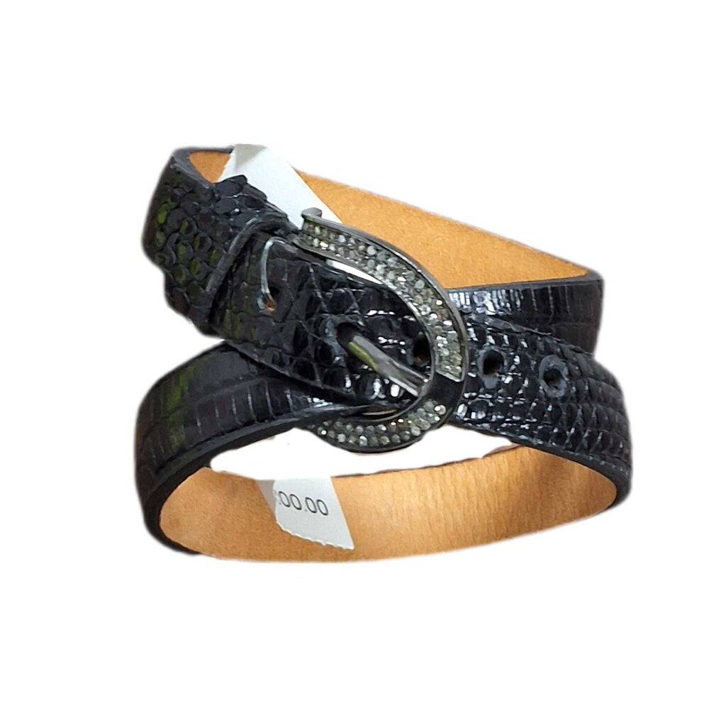 Julz lizard wrap bracelet/stone buckle