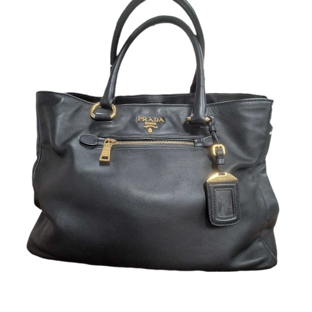 Prada Leather Tote Bag/Gold Hardware