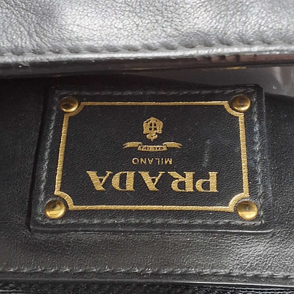 Prada Leather Tote Bag/Gold Hardware