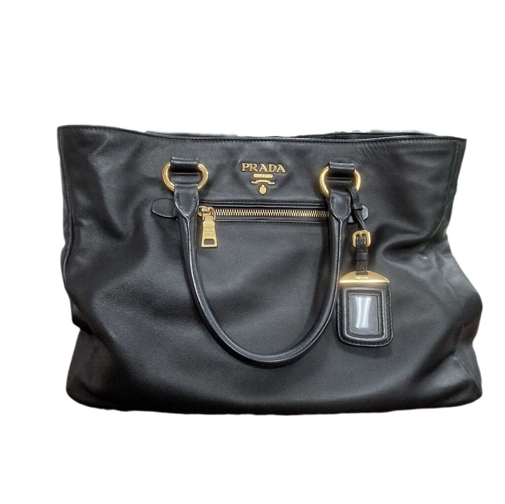 Prada Leather Tote Bag/Gold Hardware