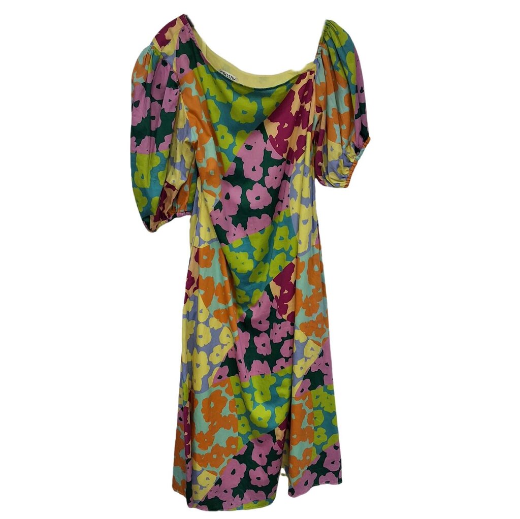 Crosby puff short sleeve maxi/abstrct