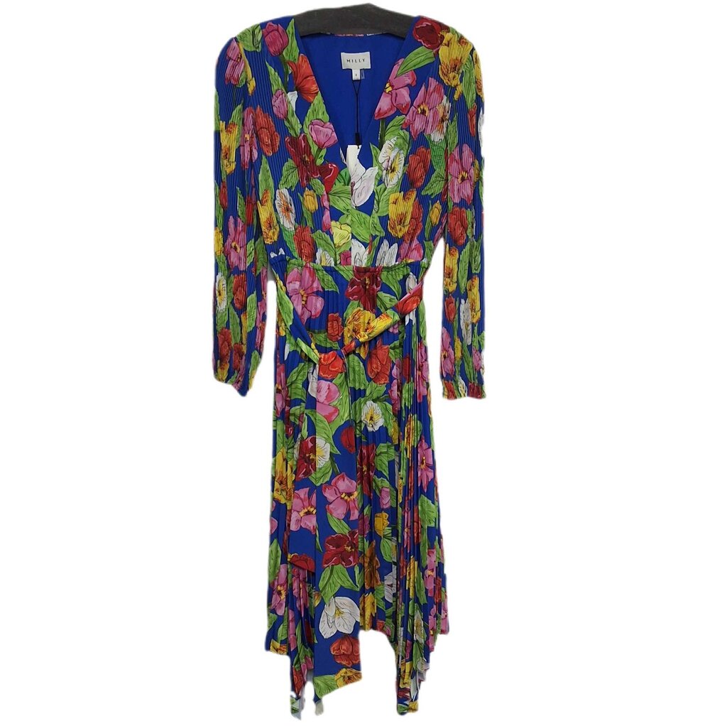 Milly long sleeve pleated dress/flowers