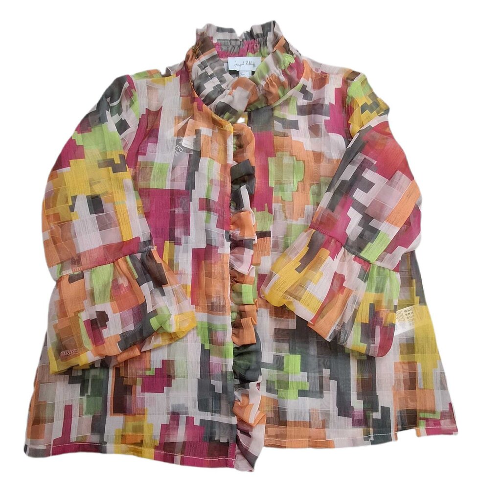 Joseph Ribkoff sheer cocktail blouse jacket/abstract