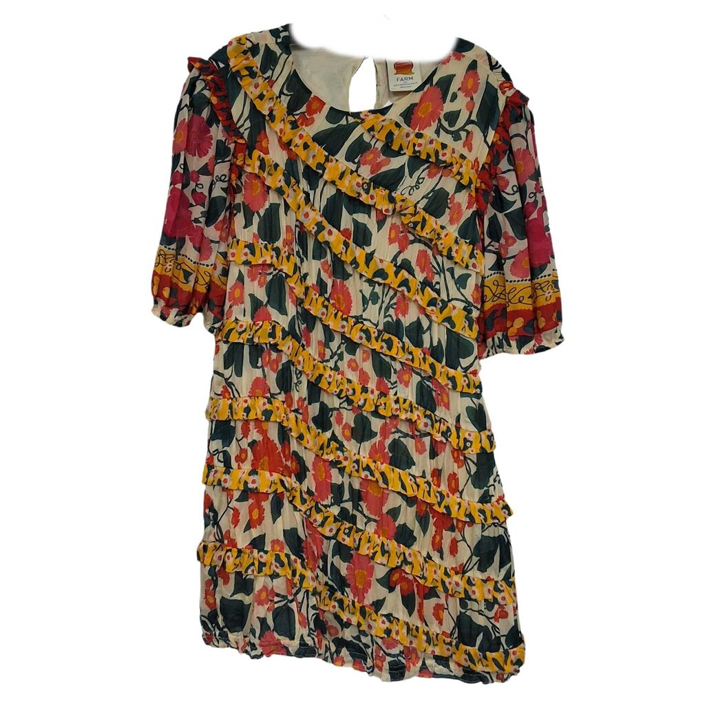 Farm Rio short sleeve floral dress/ruffled