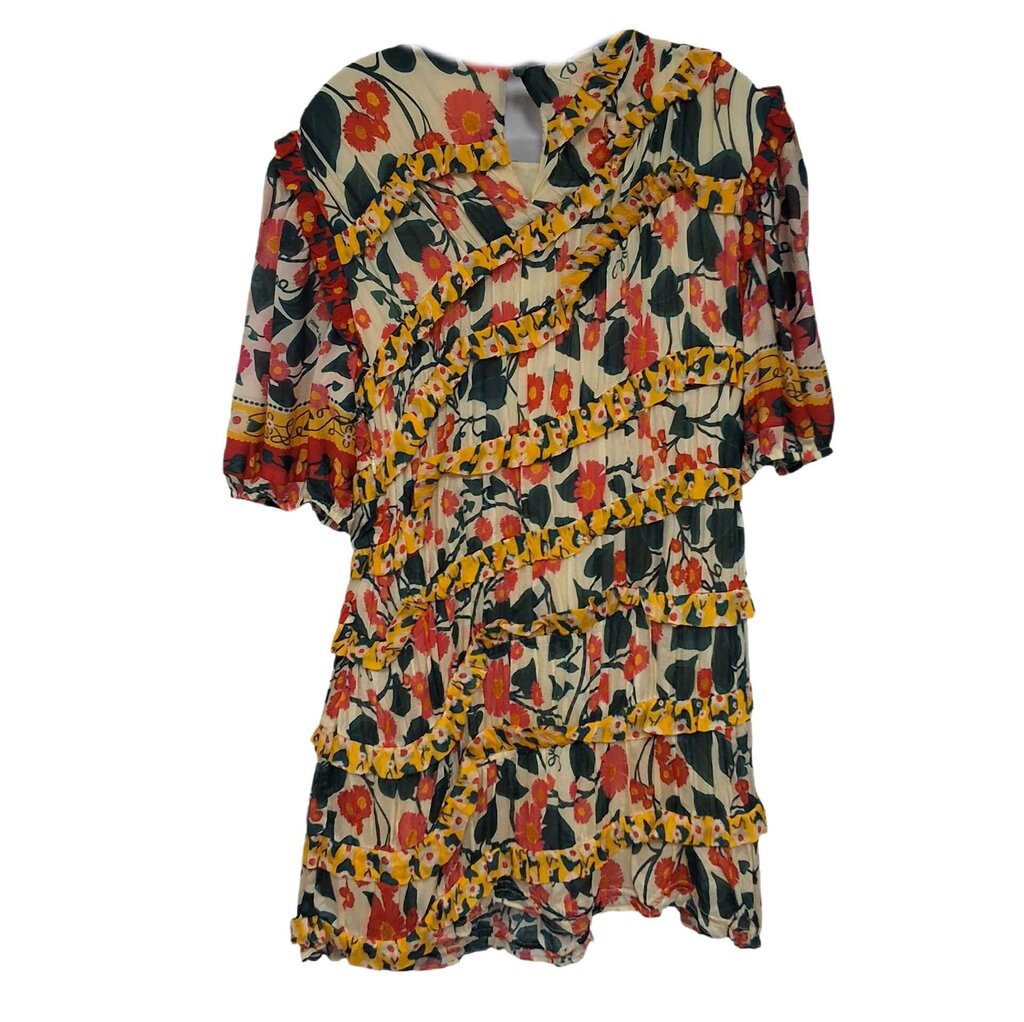Farm Rio short sleeve floral dress/ruffled