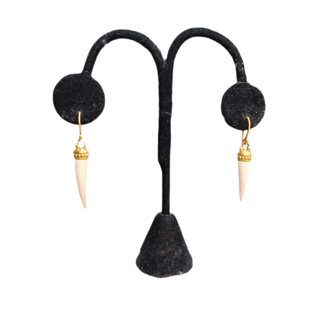 Slane bone horn dangle earrings
