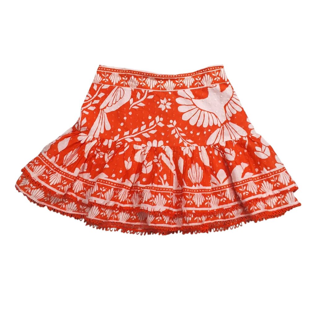 Farm Rio short skirt orange/cream floral