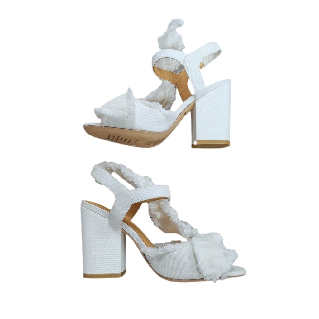 Bill Blass 2 knot chunky sandal/fringe