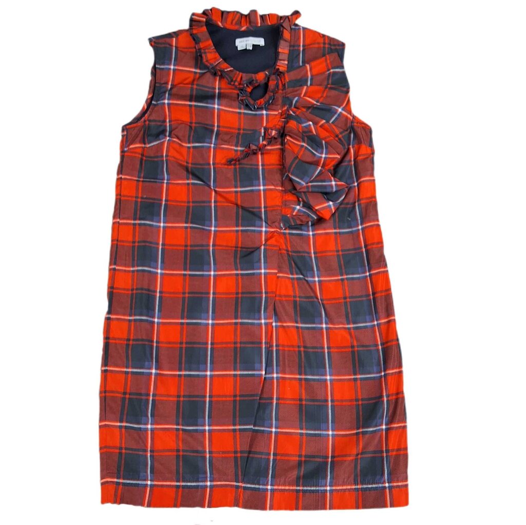 See by Chloe sleeveless plaid cocktail dress/ruffle