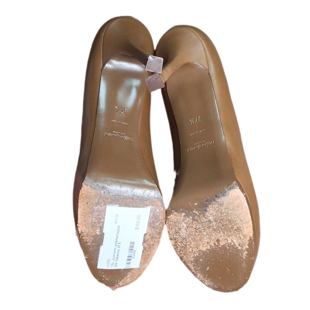 YSL platform stiletto/round toe