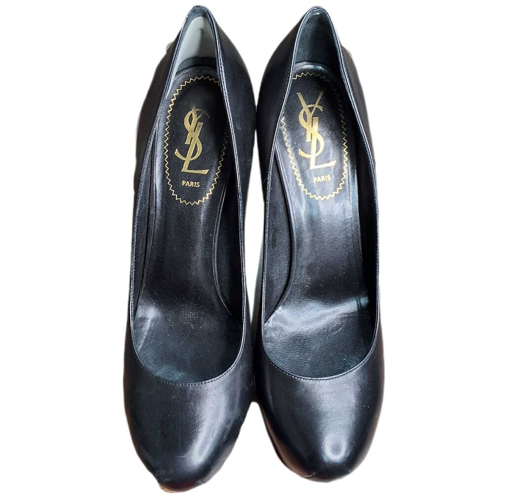 YSL platform stiletto/round toe
