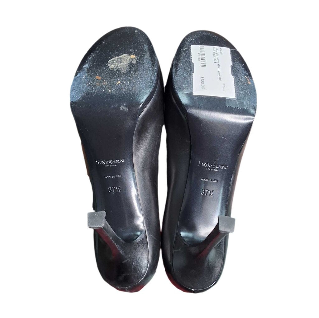 YSL platform stiletto/round toe